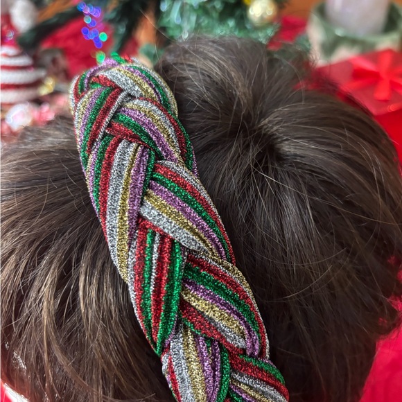 Multicolor Metallic Fabric Headband - Picture 3 of 8
